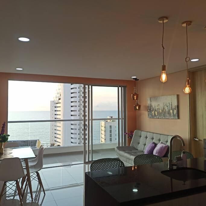 Apartamento Acogedor Apto Con Vista Al Mar Cartagena